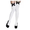 Bas Blancs Avec Noeud Noir