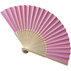 Eventail Bambou Rose