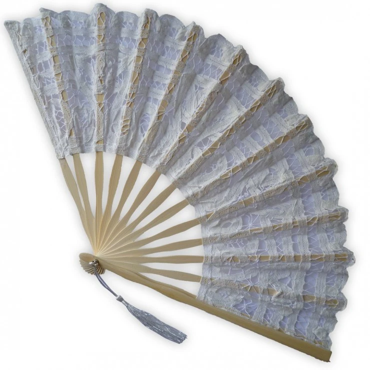 Eventail Dentelle Blanc