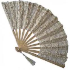 Eventail Dentelle Ivoire