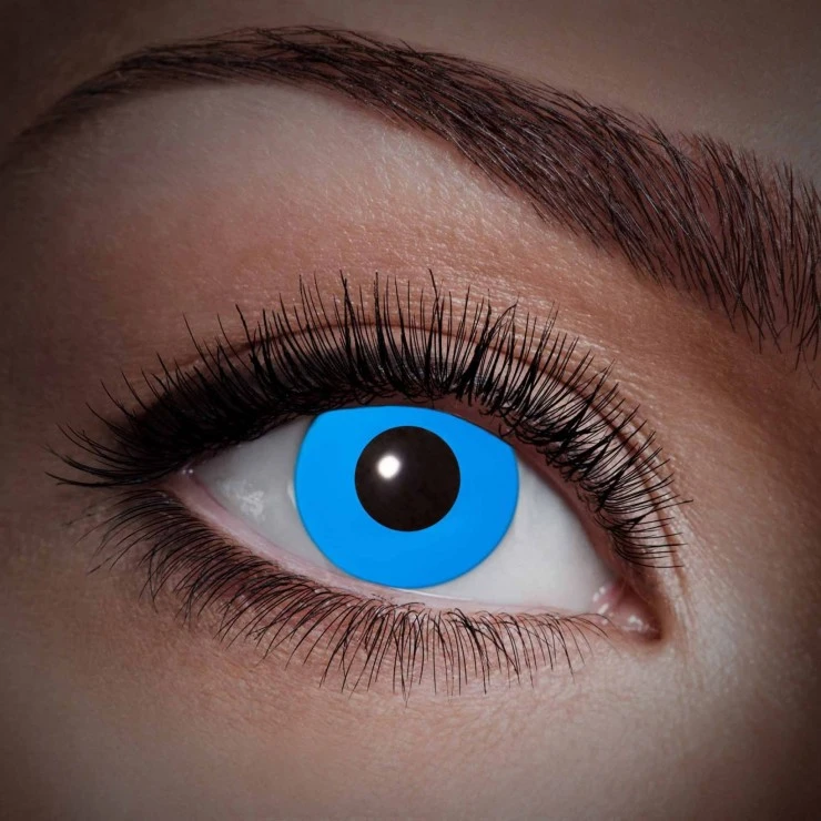 Lentilles Bleues Fluo 1 An