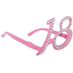 Lunettes Roses Avec Diamant 18 Ans