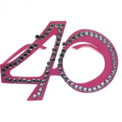 Lunettes Roses Avec Diamant 40 Ans
