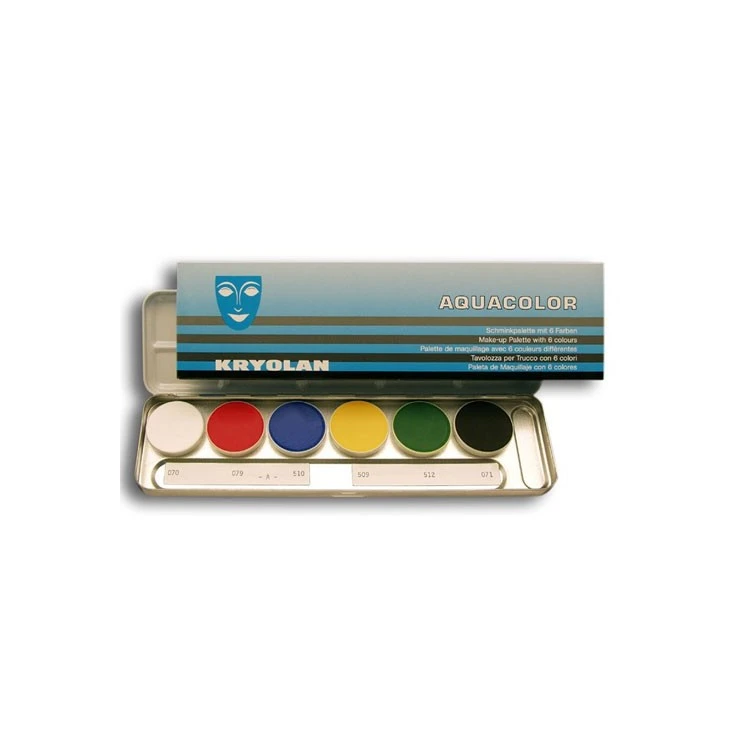 Palette Aquacolor Kryolan 6 Couleurs