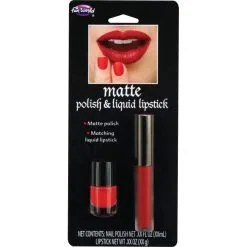 Rouge à Lèvres Et Vernis à Ongles Rouge