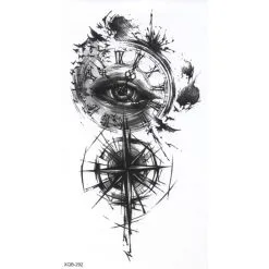 Tatouage Geo Timeless Noir Et Blanc